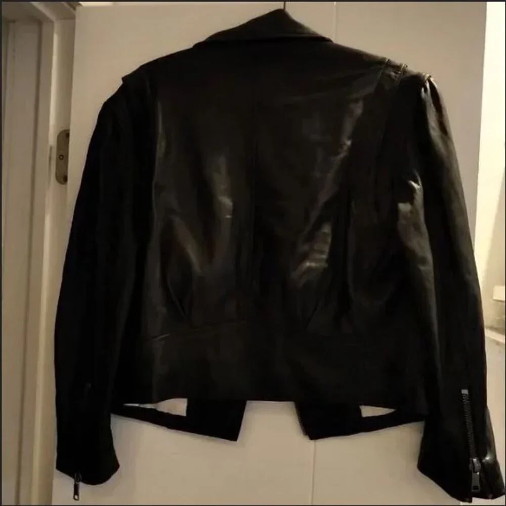 Brand New with Tag Joie Black Leather Jacket Classic and Versatile Style - Picture 10 of 16